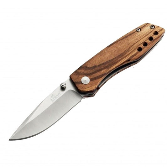 Enlan Zebra Wood Folding Knife - Bong Empire