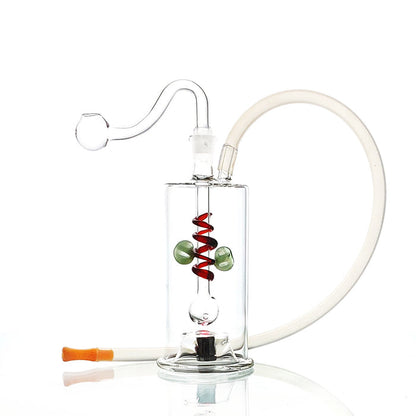 Glass Bubbler Water Pipe With LED 13cm