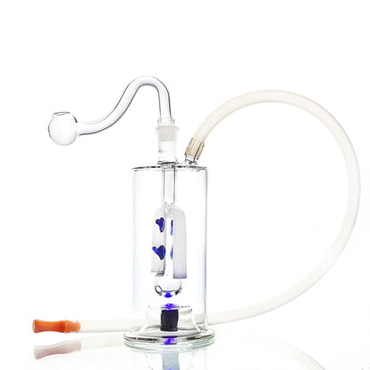 Glass Bubbler Water Pipe With LED 13cm