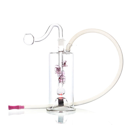 Glass Bubbler Water Pipe With LED 13cm