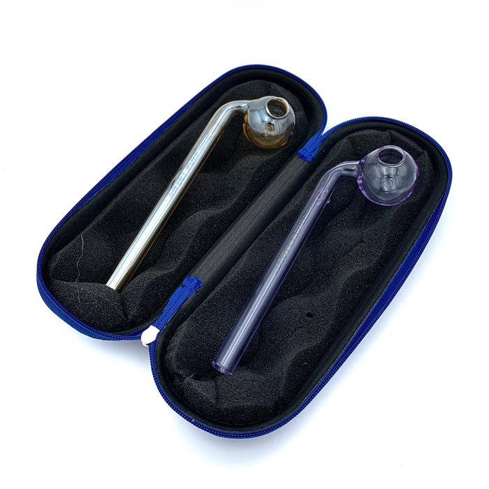 Large Sweet Puff Glass Pipe Pouch Case With Zip Lock