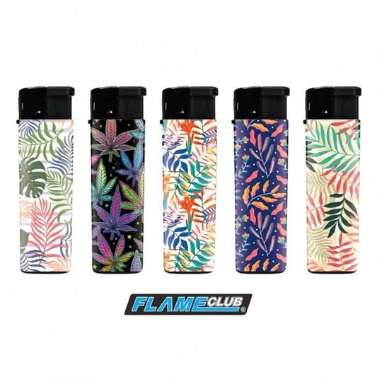 FlameClub Leaf Refillable Gas Lighter 5 Pack