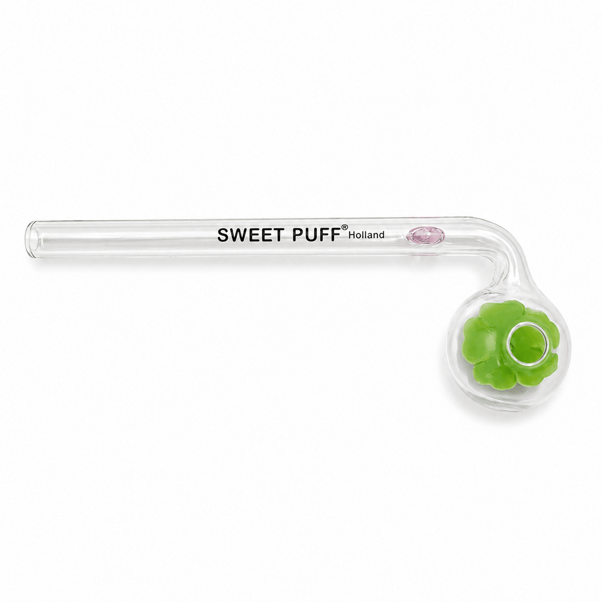 Flower Sweet Puff Glass Pipe 14cm Green