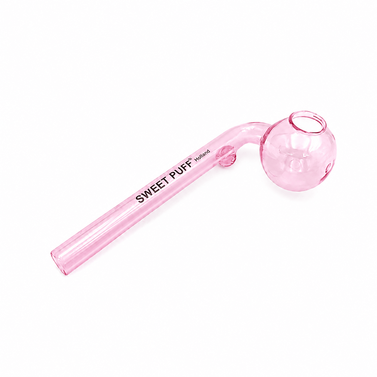Full Colour Sweet Puff Glass Pipe 12cm Pink