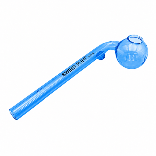 Full Colour Sweet Puff Glass Pipe 14cm Blue