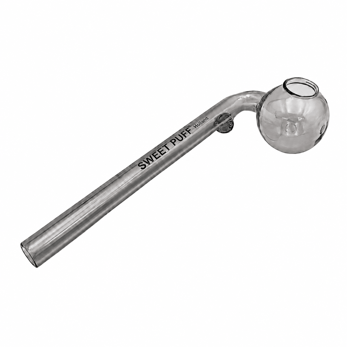Full Colour Sweet Puff Glass Pipe 14cm Grey