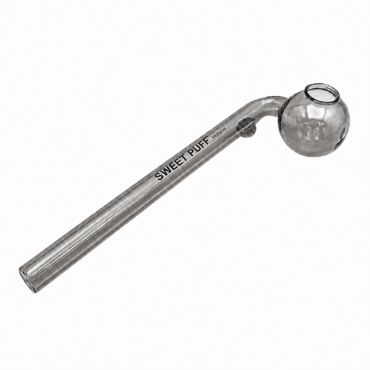 Full Colour Sweet Puff Glass Pipe 16cm Grey