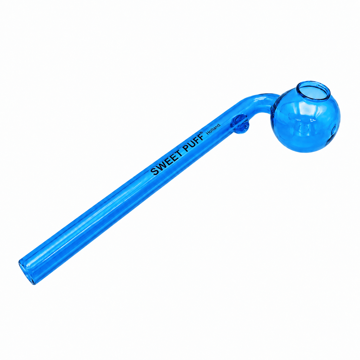 Full Colour Sweet Puff Glass Pipe 16cm Blue