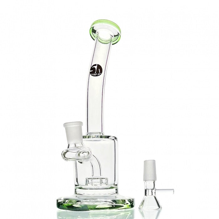 Stone Age Green Percolator Glass Bong 21cm