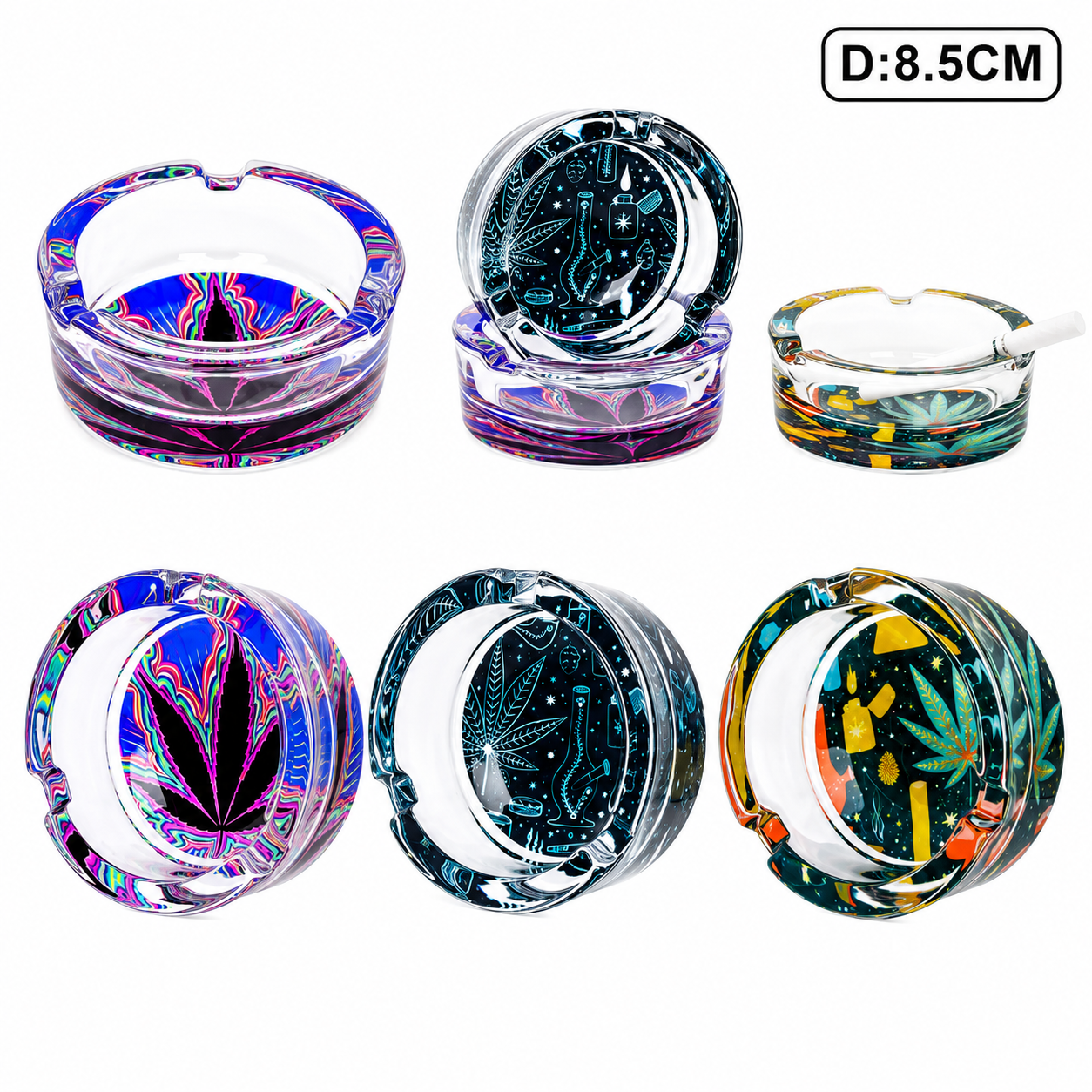Glass Ashtray 8.5cm