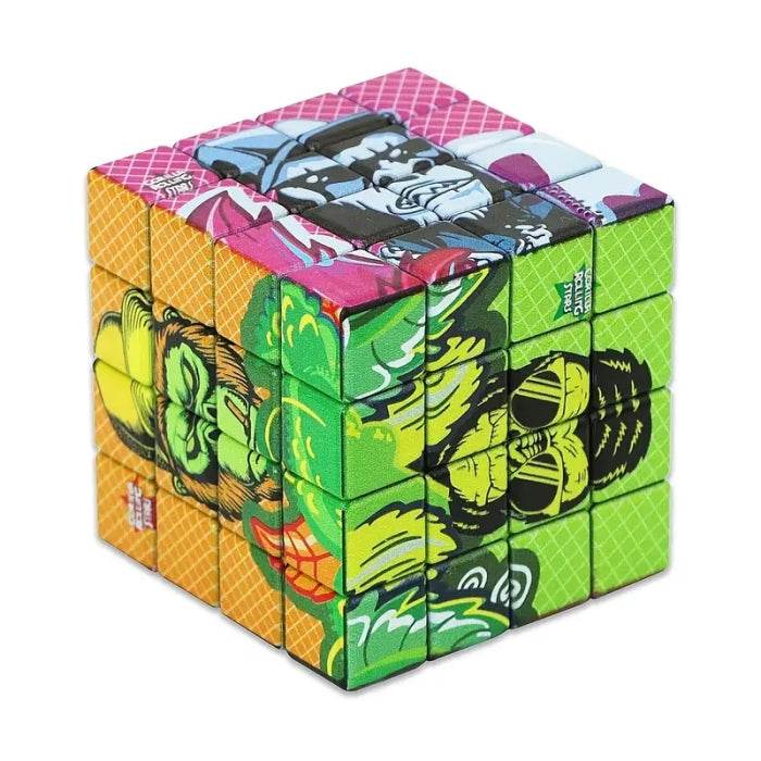 Gorilla Rolling Stars Rubik’s Cube 4 Piece Grinder 60mm - Bong Empire