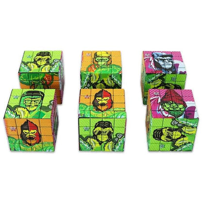 Gorilla Rolling Stars Rubik’s Cube 4 Piece Grinder 60mm - Bong Empire