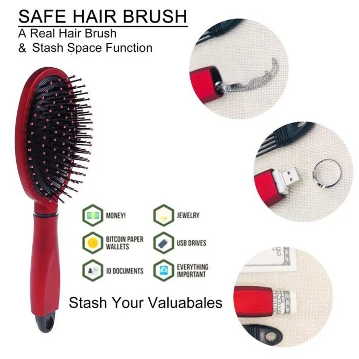 Hair Brush Secret Stash Hidden Storage Safe Comb - Bong Empire