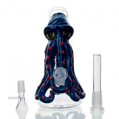 HBKing 3D Blue Octopus Monster Glass Bong 19cm - Bong Empire