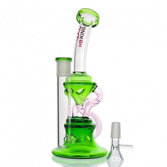 HBKing Inline Percolator Glass Bong 22cm - Bong Empire