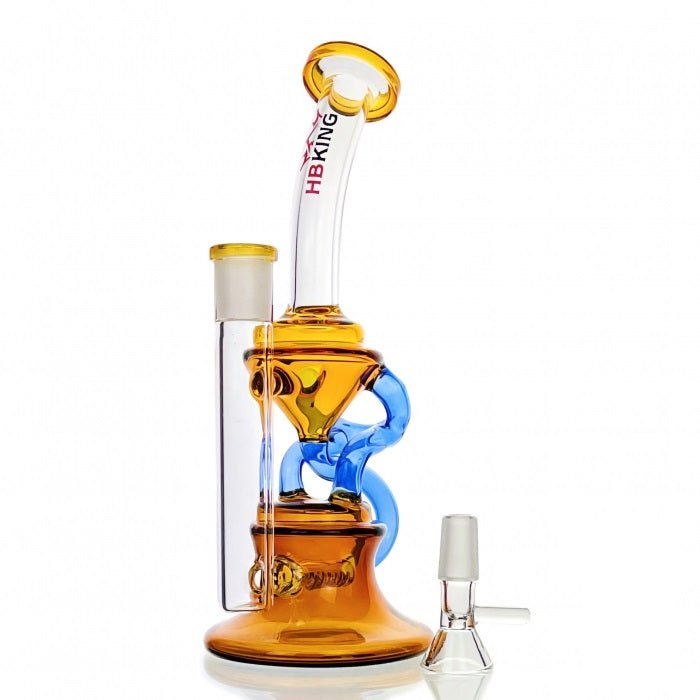 HBKing Inline Percolator Glass Bong 22cm - Bong Empire