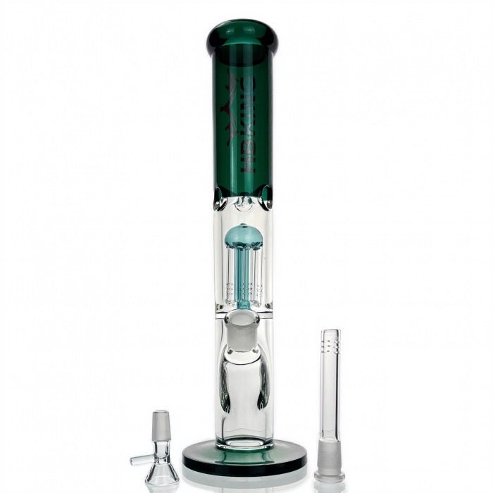 HBKing Six Arm Percolator Straight Tube Glass Bong 36cm - Bong Empire