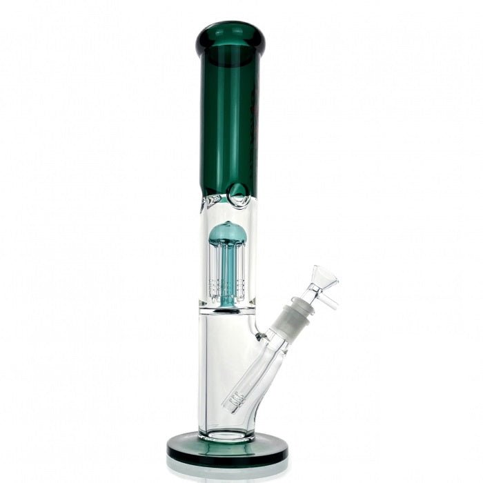 HBKing Six Arm Percolator Straight Tube Glass Bong 36cm - Bong Empire