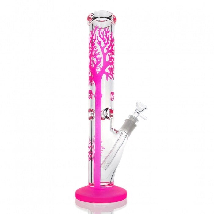 HBKing Tree Of Life Straight Tube Glass Bong 35cm - Bong Empire