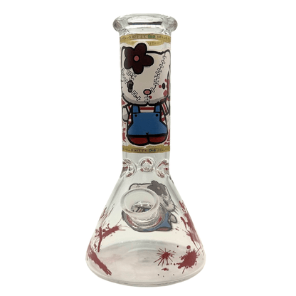 Hello Kitty Blood Spatter Beaker Glass Bong 25cm - Bong Empire
