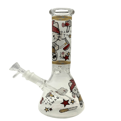 Hello Kitty Red Bandana Beaker Glass Bong 25cm - Bong Empire