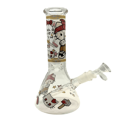 Hello Kitty Red Bandana Beaker Glass Bong 25cm - Bong Empire