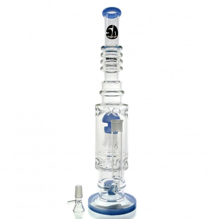 Stone Age Blue Percolator Glass Bong 50cm