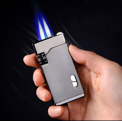 Jobon Double Flame Metal Butane Gas Jet Lighter - Bong Empire