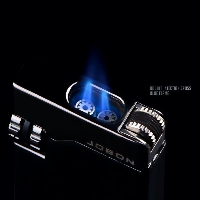 Jobon Double Flame Metal Butane Gas Jet Lighter - Bong Empire