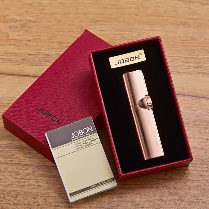 JOBON Rose Gold Flint Lit Slim Jet Lighter - Bong Empire