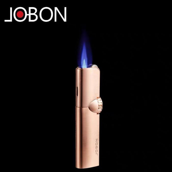 JOBON Rose Gold Flint Lit Slim Jet Lighter - Bong Empire