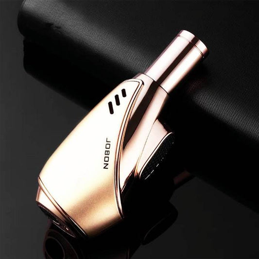 Jobon Vertical Egg Shape Jet Flame Lighter Gold