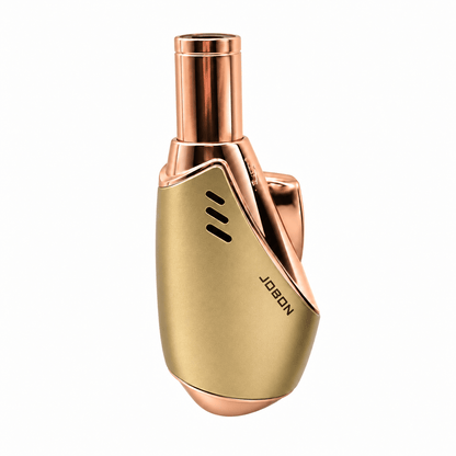 Jobon Vertical Egg Shape Jet Flame Lighter Gold