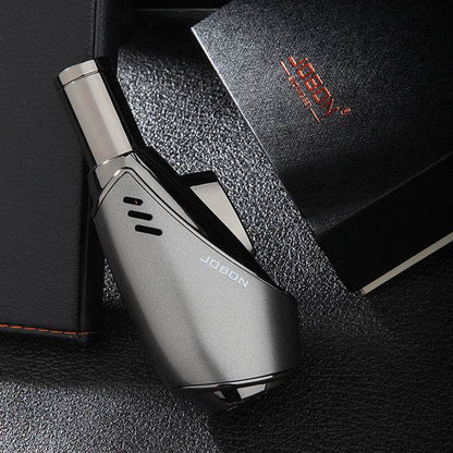Jobon Vertical Egg Shape Jet Flame Lighter Grey