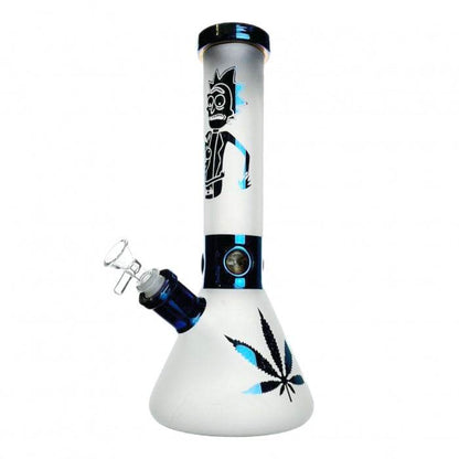 WEGE Rick & Morty Ice Catcher Beaker Water Pipe 32cm Blue - Bong Empire