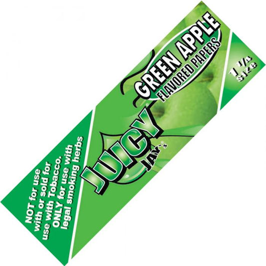 Juicy Jays 1.25 Green Apple Flavour Rolling Papers - Bong Empire