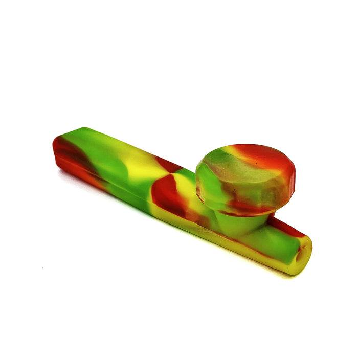 Kazili Silicone Hand Smoking Pipe Rasta - Bong Empire