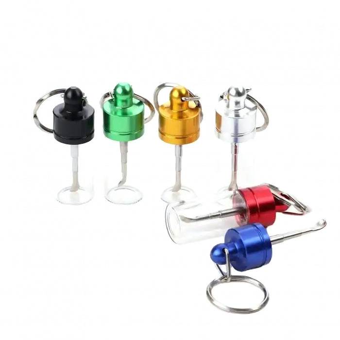 Keyring Pill Jar with Extendable Spoon - Bong Empire