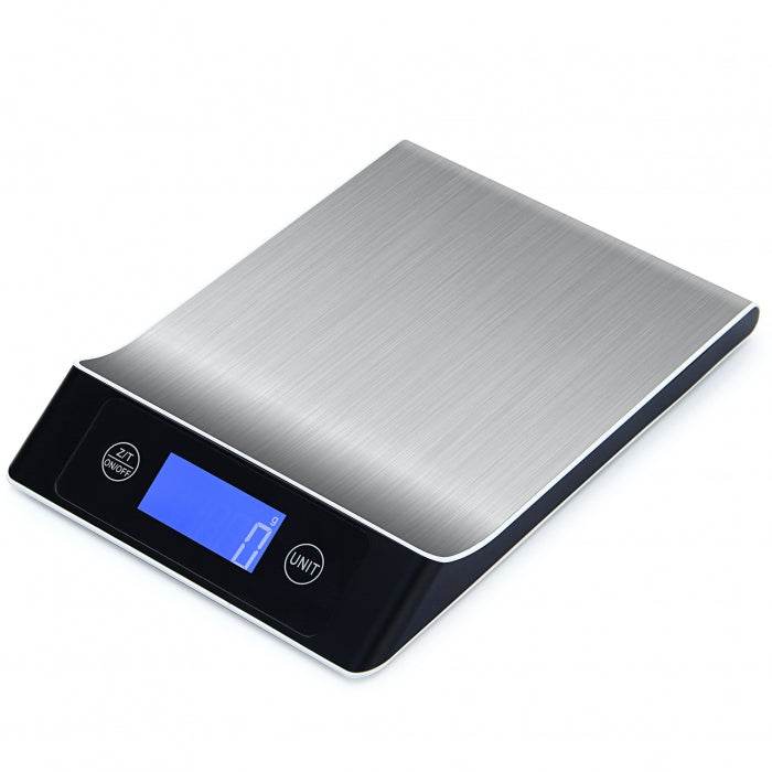 Large Electronic Kitchen Scales Stainless Steel Surface 1g_15kg - Bong Empire