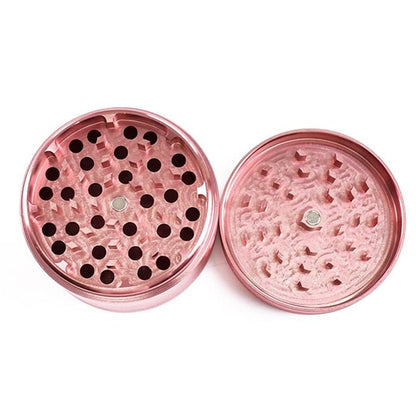 Light Pink 4 Layer Aluminum Alloy Herb Grinder 40mm - Bong Empire