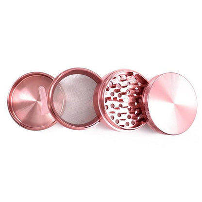 Light Pink 4 Piece Aluminium Alloy Grinder 40mm - Bong Empire