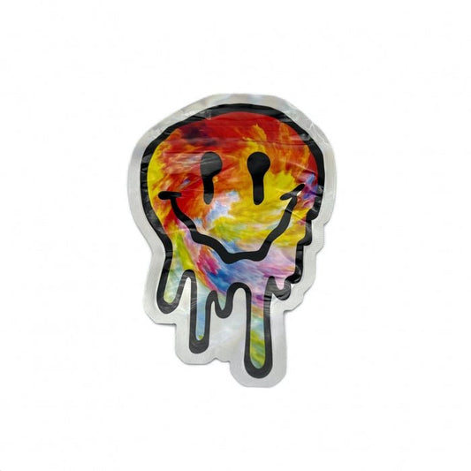 Melt Face Die Cut Mylar Bag With Ziplock 10cm - Bong Empire