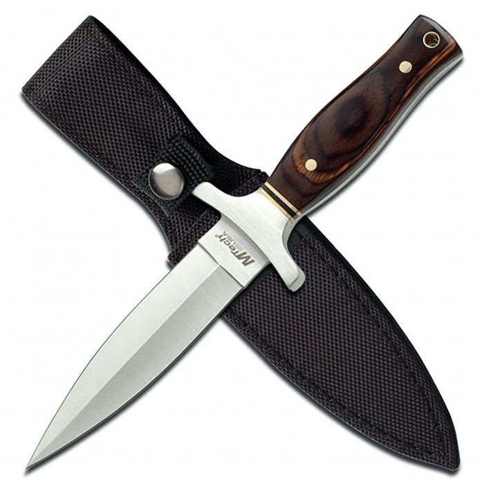 MTech Fix Blade Brown Pakkawood Handle Knife 23cm - Bong Empire