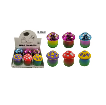 4 Piece Mushroom design 55mm Grinder