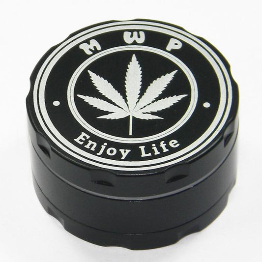 MWP Enjoy Life 3 Piece Laser Cut Herb Grinder 48mm - Bong Empire