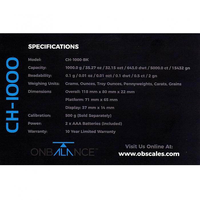 On Balance Champion Digital Scales 0.1g - 1000g - Bong Empire