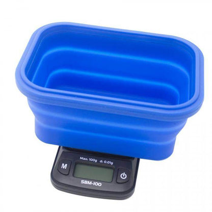 On Balance Digital Scales With Blue Silicone Collapsible Bowl 0.01g - 100g - Bong Empire
