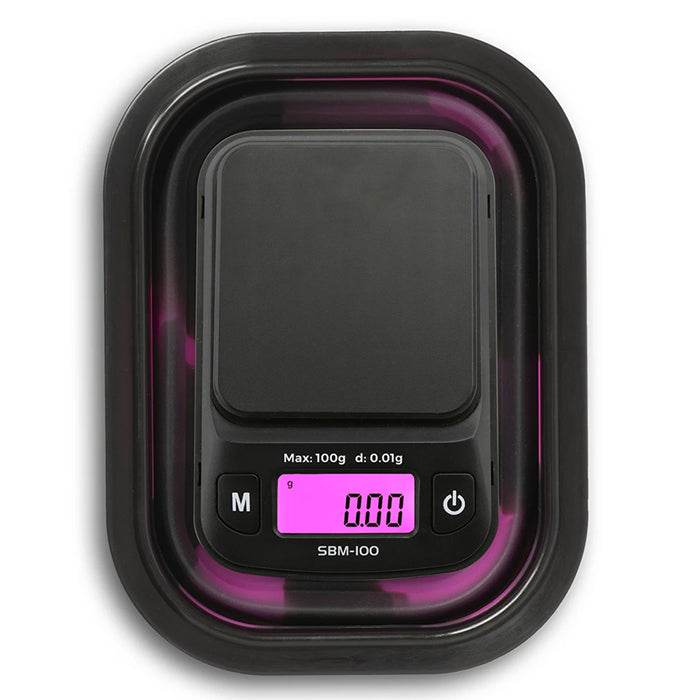 On Balance Digital Scales With Blue Silicone Collapsible Bowl 0.01g - 100g - Bong Empire