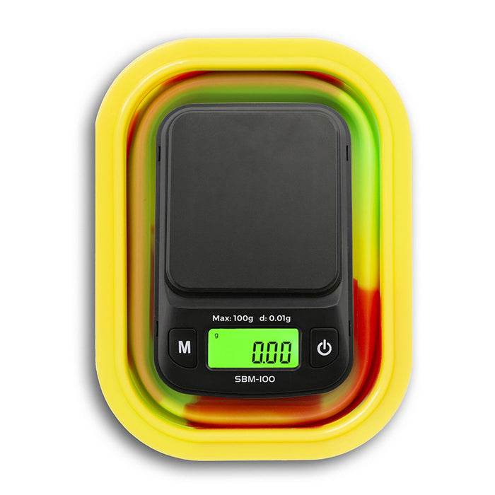 On Balance Digital Scales With Blue Silicone Collapsible Bowl 0.01g-100g - Bong Empire