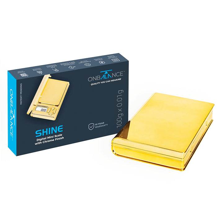 On Balance Shine Gold Chrome Digital Mini Scale 100g x 0.01g - Bong Empire